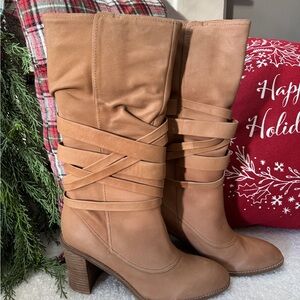 Banana Republic Tan Leather Boots 7.5 nib